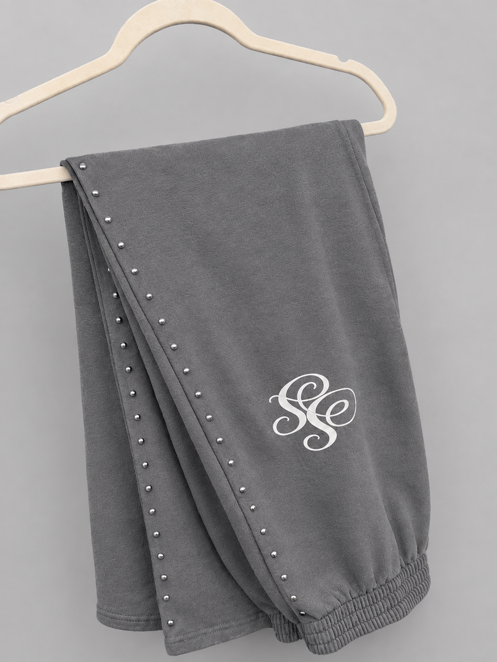 Custom studded oversized sweatpants